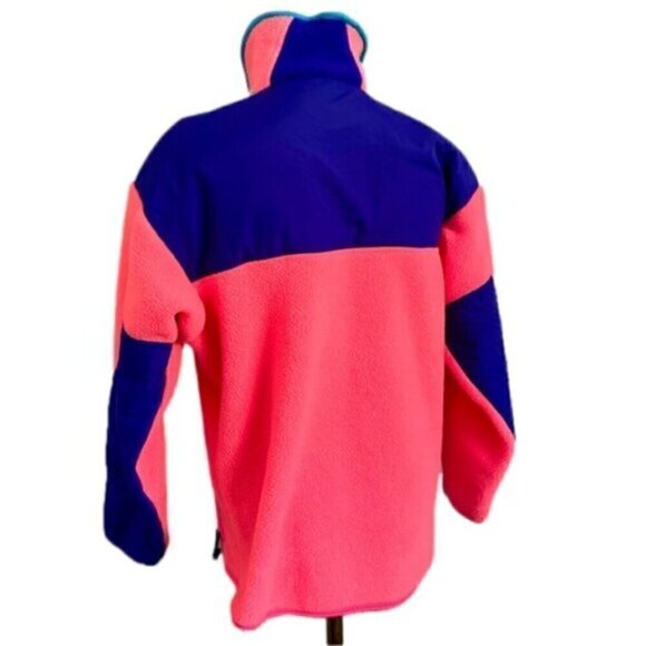 Vintage Nike ACG Neon Pink / Blue Devil's Tower Fleece Ski Jacket - M 🇺🇸 - Picture 12 of 14